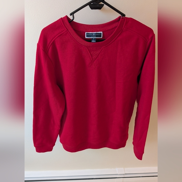 Karen Scott Sport casual red long sleeve sweatshirt size medium - Picture 2 of 6